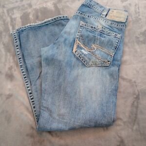 Silver Jeans Co Mens 34x30 Zac Bootcut Denim Western Cowboy Rocker Rodeo Y2K 90s